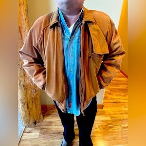 Vintage Malboro L Leather Bomber Jacket